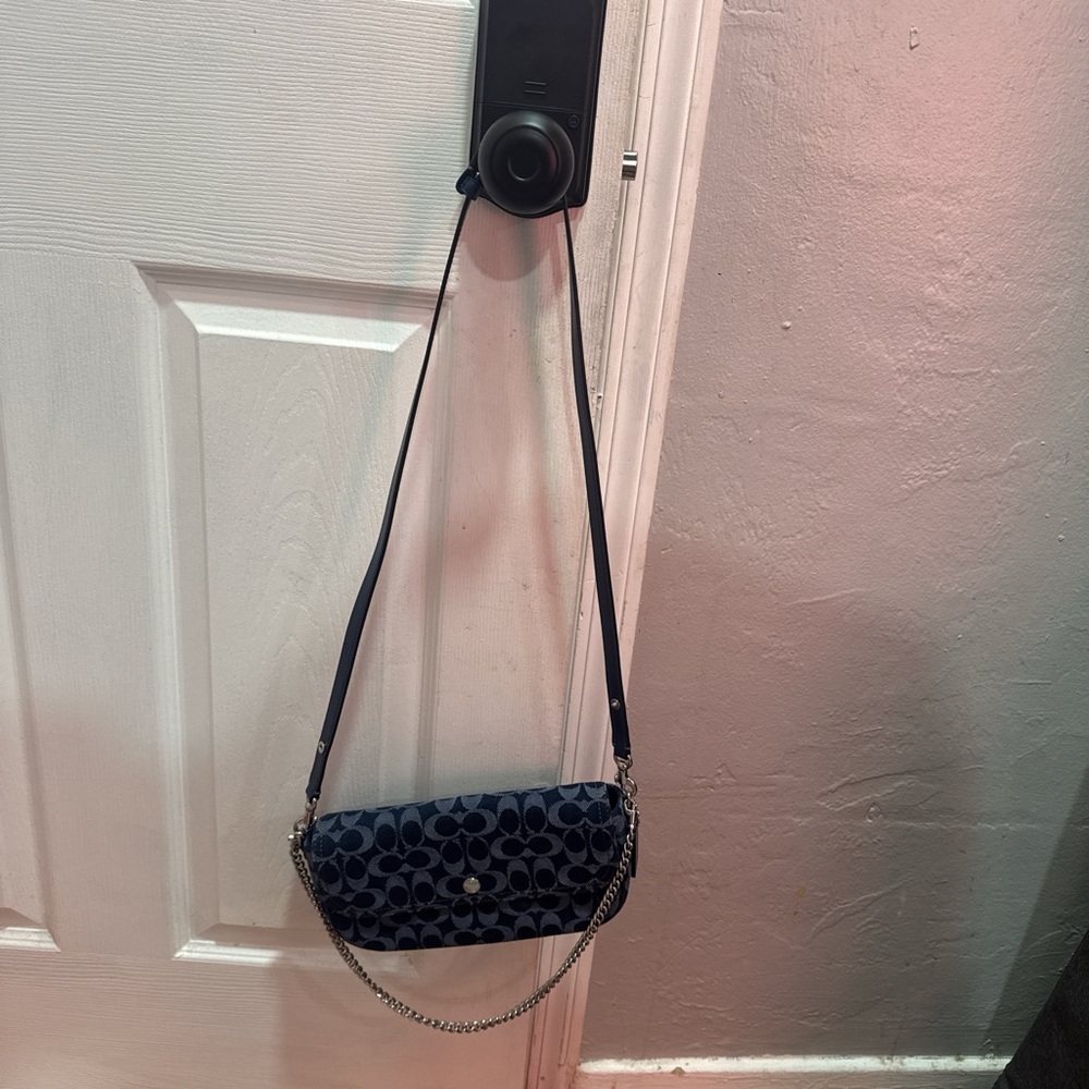 Coach Navy Pattern Shoulder Bag - image 2